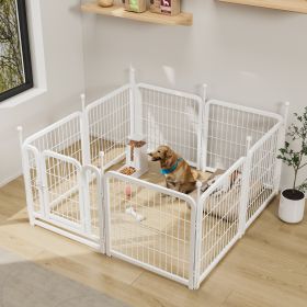 Dog Playpen 8 Panels 24" Height Heavy Duty Dog Fence Puppy Pen for Large Medium Small Dogs Indoor Outdoor Foldable Pet Exercise Pen (Color: as Pic)